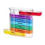 Fitags - pilulier semainier, deux fois par jour, 1 distributeur avec compartiments de stockage am / pm ...