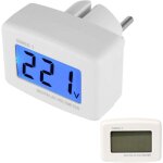 Fitags - voltm�tre lcd num�rique r�tro�clairage bleu 220v, panneau testeur tension prise ue, dm55 - 1 ...