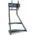 Fitueyes srie eiffel support tv au sol pour ecran de 45  75 pouces meuble tv roulette avec 2 etagres ...