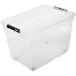 5five simply smart - bote en plastique transparente 100l solutions + - 5five