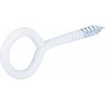 Fix - pro - piton � visser - acier plastifi� blanc 40x16x4, 4 - 10 pi�ces - fixpro