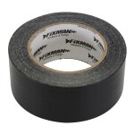 Ruban large toile ultra robuste adhesif hd noir 50 mm, 50 mtres