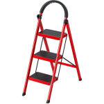 Flasidu - escabeau pliante � trois marches, capacit� de charge 150 kg, marches antid�rapantes, corps ...
