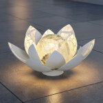 Fleur de lotus led d�coration de jardin lampe solaire lampe d'ext�rieur lampe solaire de table, m�tal ...