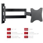 Support tv fonestar vesa 75 / 100 noir pivotant, pour �crans plats de 13 � 27 pouces, noir.