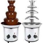 Fontaine � chocolat en acier inoxydable, fontaine � chocolat chaud et liquide � 4 �tages pour brunch, ...