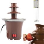 Une fontaine de chocolat fondue du fromage antiadhrent
