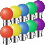 Forehill - lot de 10 ampoules led b22 2w , ampoule �co�nerg�tique color�e couleur, ampoule de no�l, ampoules ...