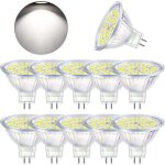 Forehill - ampoule led gu5. 3 blanc froid 6000k, mr16 led 12v 5w equivalent � 50w halog�ne, ampoules ...