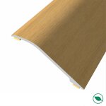 Barre de seuil adh�sive diff�rence niveau alu replaqu� ch�ne vernis mat lg 135cm x lg 4, 5cm ht2, 3mm ...