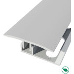 Barre de seuil + base joint dilatation aluminium coloris (03) argent long 90 cm larg 3, 5cm ht 1, 4cm ...