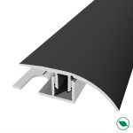 Barre de seuil + base diff�rence niveau aluminium coloris (20) noir long 90 cm larg 3, 9cm ht 1, 4cm