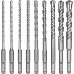 Forets � b�ton, 9 pi�ces (5 mm 16 x 160 mm), foret � marteau �lectrique sds - plus pour perceuse � percussion, ...