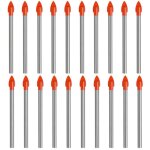 Foret carrelage 6mm foret � percer le verre 20pcs foret verre rev�tement en titane, meche carrelage 6 ...