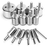 Foret de diamant, (15 pcs ensemble de scie - cloche), coupeur de trou de tuile, scie diamant�e (outils ...