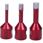 Forets diamant 3pcs 6mm / 8mm / 10mm bras� sous vide tr�pans avec filetage m14 pour per�age � sec en ...