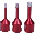 Forets diamant 3pcs 6mm / 8mm / 10mm bras� sous vide tr�pans avec filetage m14 pour per�age � sec en ...