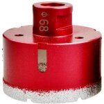 Forets diamant 68mm tr�pans de forage avec filetage m14 pour per�age � sec en porcelaine carrelage granit ...