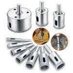 Foret diamant�, scie - cloche lot d'accessoires de forets pour verre / carrelage / c�ramique / marbre ...