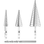 Foret etag�, foret fraise metal hss 4pcs 4 - 12 / 20 / 32mm meche etage perceuse acier fraise forage ...
