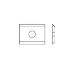 10 plaquettes amovibles carbure 2 coupes 20 x 12 x 1. 5 mm hc05