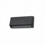 Applique extrieure ip65 grove opaque rectangular short led 1. 4w 4000k noir 95lm - forlight