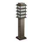 Leds - c4 - forlight balise de jardin ip55 siljan e27 15w marron 1500lm