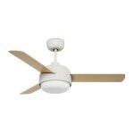 Leds - c4 - ledsc4 ventilateur du plafond ip20 klar e27 15w blanc ancien bois