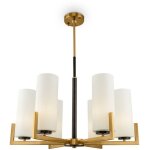 Maytoni - fortano lustre moderne en laiton à 6 lumières fortano avec abat - jour en verre Maytoni - fortano lustre moderne en laiton à 6 lumières fortano avec abat - jour en verre