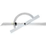 Forum - rapporteur d'angle, rglable et coulissant en long. , arc gradu : 200 mm, long. des branches ...