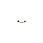Poigne tombante zamac avec rosaces - entraxe : 85 mm - hauteur : 30 mm - dcor : bronze - largeur : ...