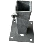 Signaletique. biz france - fourreau � platine pied de poteau acier galvanis�. 50 x 50 mm (pour poteau ...