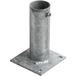 Signaletique. biz france - fourreau � platine pied de poteau acier galvanis�. diam�tre 60, 3 mm (pour ...