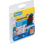 Fp - b�tons de colle thermofusible, couleur, rouge, bleu, vert paillet�s, ovale (par 5)