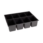 Fp - insert pour petites pices l - boxx lb 136 l404xp317xh97mm polystyrne avec 8 cuvettes noir