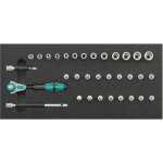 Fp - module outil pour servante 1 / 3 cl  douille 1 / 4 zyklop et fonction maintien wera