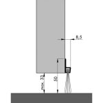Fp - bas de porte aluminium brosse ibs60 100cm - ellen - 0308401d
