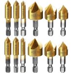 Fraise � chanfreiner metal 12 pcs queue hexagonale poin�on de centrage automatique forets � chanfreiner, ...