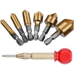 Fraise conique 90� hss poin�ons de centrage automatiques jeu de forets � chanfreiner t�te � chanfreiner ...