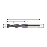 Fraise cylindrique extra longue, en carbure monobloc,  d1 - h10 : 12, 0 mm, long. totale i1 150 mm, ...