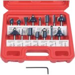 Fraises defonceuse, 15 pcs fraises à rainurer droites, fraise de rainure set cutter en bois de coupe ... Fraises defonceuse, 15 pcs fraises à rainurer droites, fraise de rainure set cutter en bois de coupe ...