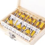 Fraises defonceuse 8mm, coffret de 15 fraises � rainurer bois en carbure de tungst�ne, professionnelles ...