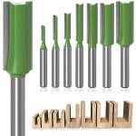 Fraise droite defonceuse, 7pcs fraises � d�foncer carbure de tungst�ne m�ches de routeur � queue de 6 ...