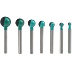 Fraise � fond rond bois, 7pcs 6 mm tige 6 / 8 / 10 / 12 / 14 / 16 / 19 mm routeur core box bits, fraise ...