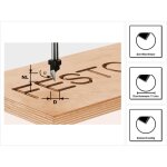 Festool ? fraise pour d�fonceuse 8mm d11 / 60� ? fraisage pr�cis pour bois tendre ? 491002