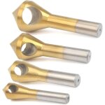 Fraise pour perceuse fraise  chanfreiner 4pcs foret conique chanfreinage set fraise conique d'bavurage ...