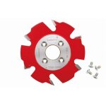 Fraise � rainurer pour fraiseuse avc traceurs. hw. � 1004�22mm. z2 + v4. 4 trous lamello