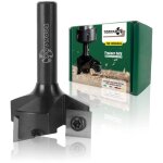 Fraise � surfacer 35mm ? queue 8mm ? 3 lames carbure r�versibles ? acier haute r�sistance pour bois massif ...