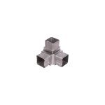 Deco fer forge ? connecteur d'angle en t pour 3 tubes carr� 40mm ? inox 316 ? hauteur 45mm, manchons ...