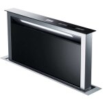 Mythos - hotte encastrable dans le plan de travail fdw 908 ib xs, extractible, largeur 88 cm, verre noir ...